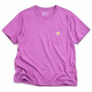 Carhartt K87 Pocket T-Shirt Purple Men's Short Sleeve Cotton Tee Size Large